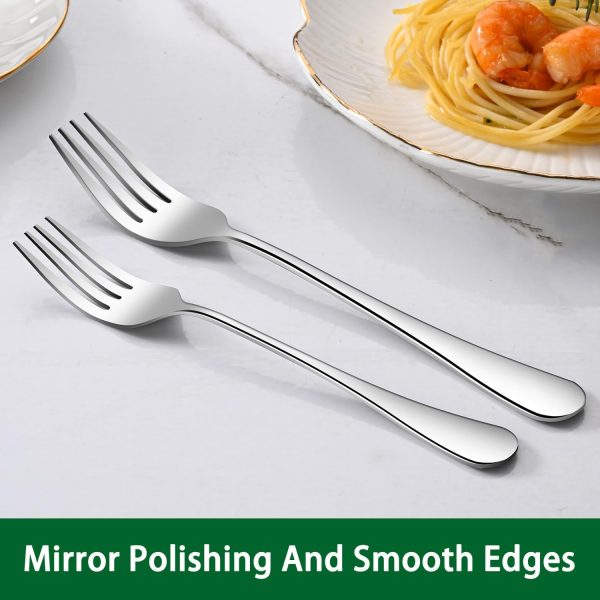 Dinner Forks,8-Piece 8 Inches Stainless Steel Table Fork,Dishwasher Safe Flatware Forks,Food Grade Mirror Polishing Silverware Main Fork For Home,Restaurant Or Hotel - Image 4