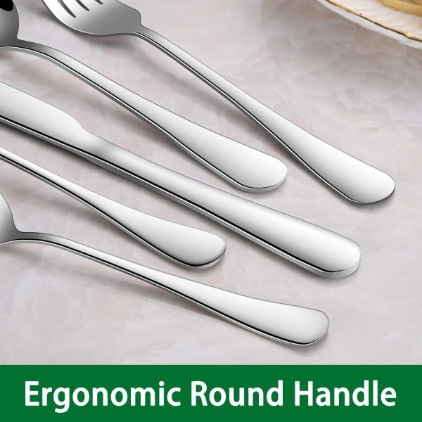 Dinner Forks,8-Piece 8 Inches Stainless Steel Table Fork,Dishwasher Safe Flatware Forks,Food Grade Mirror Polishing Silverware Main Fork For Home,Restaurant Or Hotel - Image 5