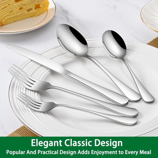 Dinner Forks,8-Piece 8 Inches Stainless Steel Table Fork,Dishwasher Safe Flatware Forks,Food Grade Mirror Polishing Silverware Main Fork For Home,Restaurant Or Hotel - Image 6