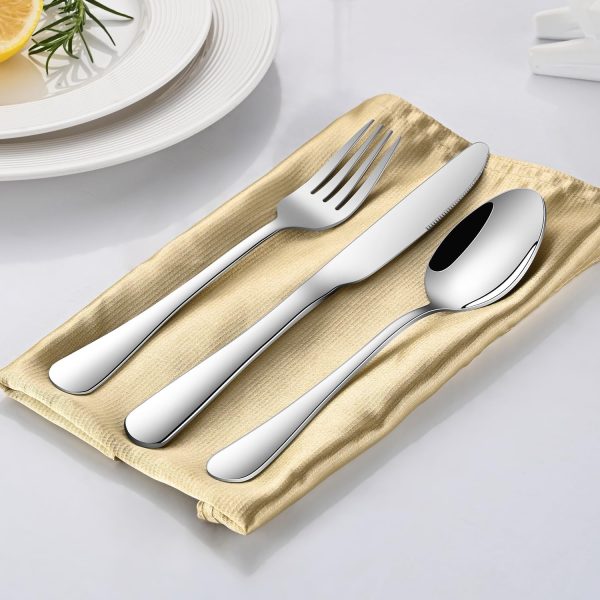 Dinner Forks,8-Piece 8 Inches Stainless Steel Table Fork,Dishwasher Safe Flatware Forks,Food Grade Mirror Polishing Silverware Main Fork For Home,Restaurant Or Hotel - Image 7